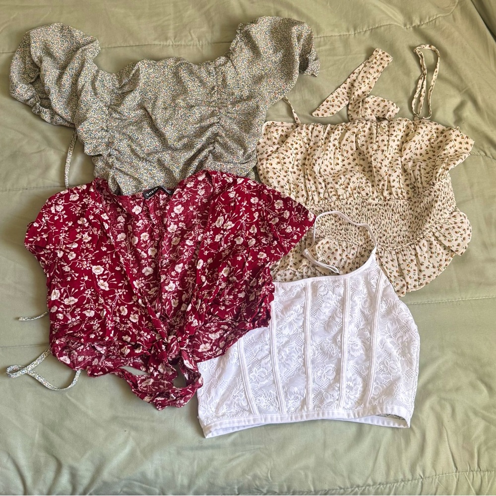 Summer Floral Tops; Shein, Colsie, Boutique.